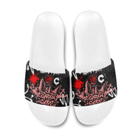 Personalized Colorado Garden Of The Gods Slide Sandals Urban Graffiti Paint Splatter Street Art