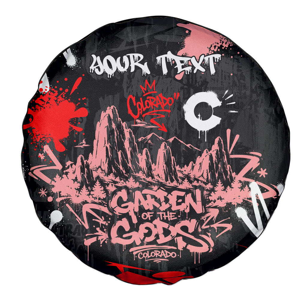 Personalized Colorado Garden Of The Gods Spare Tire Cover Urban Graffiti Paint Splatter Street Art
