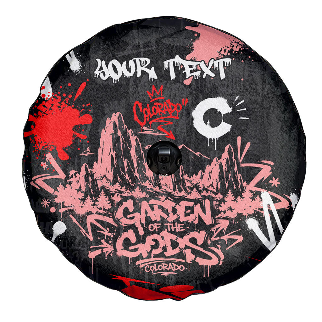 Personalized Colorado Garden Of The Gods Spare Tire Cover Urban Graffiti Paint Splatter Street Art