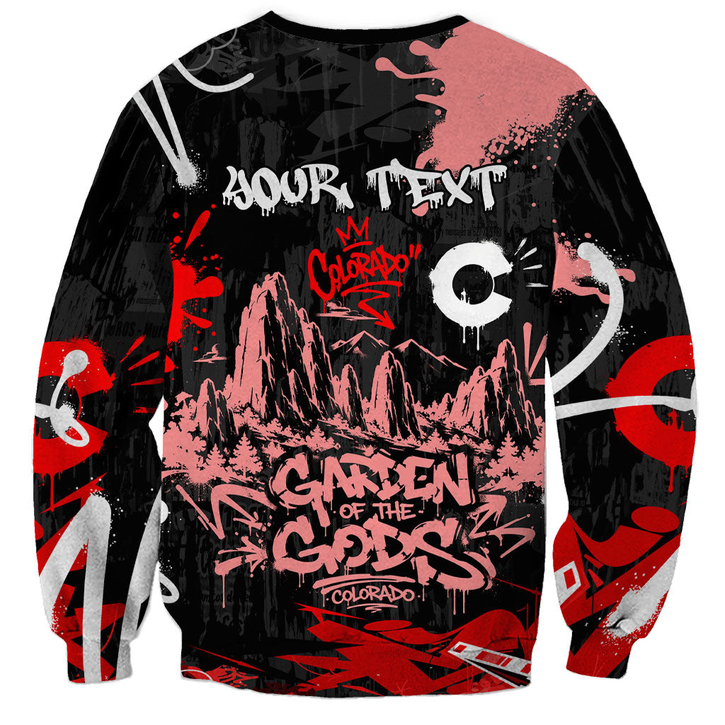 Personalized Colorado Garden Of The Gods Sweatshirt Urban Graffiti Paint Splatter Street Art