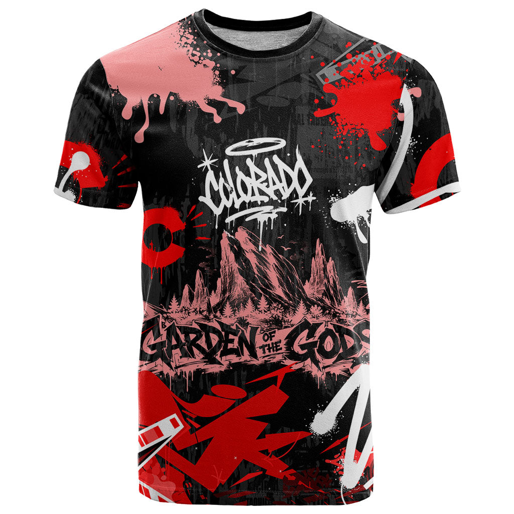 Personalized Colorado Garden Of The Gods T Shirt Urban Graffiti Paint Splatter Street Art