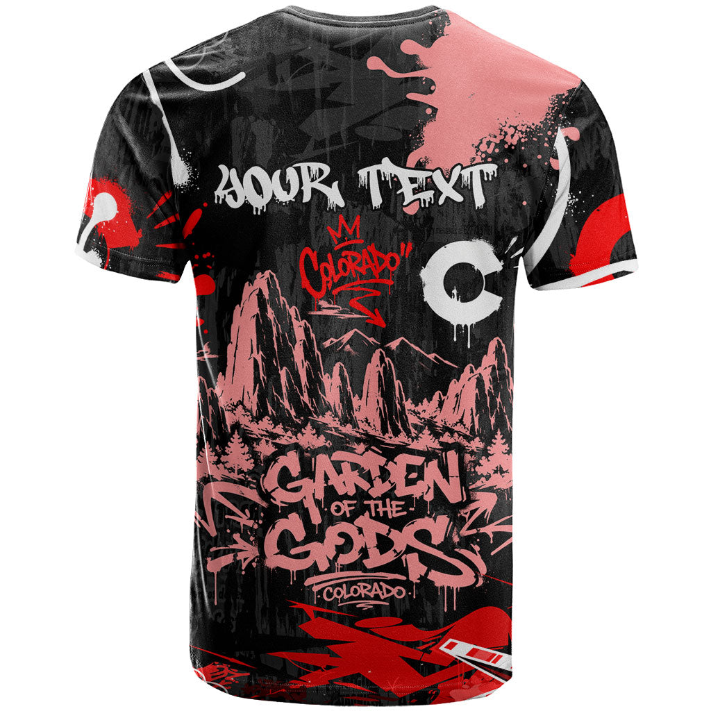 Personalized Colorado Garden Of The Gods T Shirt Urban Graffiti Paint Splatter Street Art