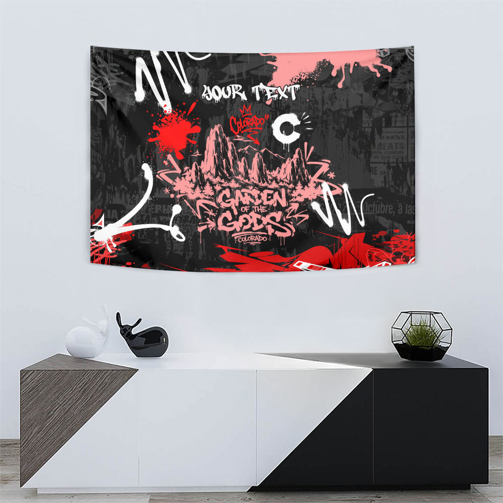 Personalized Colorado Garden Of The Gods Tapestry Urban Graffiti Paint Splatter Street Art