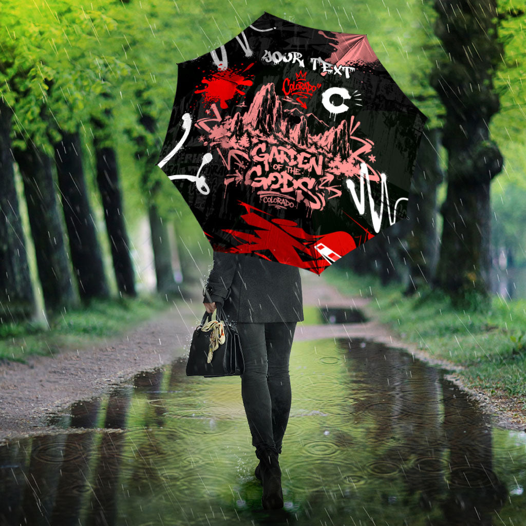 Personalized Colorado Garden Of The Gods Umbrella Urban Graffiti Paint Splatter Street Art