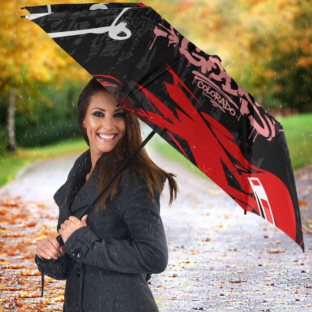 Personalized Colorado Garden Of The Gods Umbrella Urban Graffiti Paint Splatter Street Art