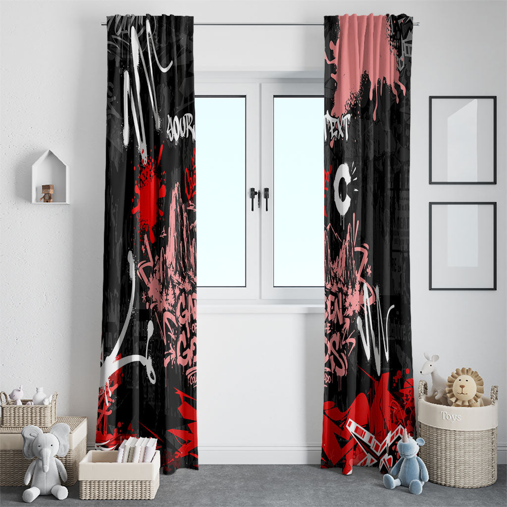 Personalized Colorado Garden Of The Gods Window Curtain Urban Graffiti Paint Splatter Street Art