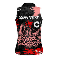 Personalized Colorado Garden Of The Gods Women Sleeveless Polo Shirt Urban Graffiti Paint Splatter Street Art