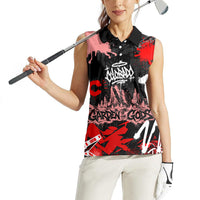 Personalized Colorado Garden Of The Gods Women Sleeveless Polo Shirt Urban Graffiti Paint Splatter Street Art