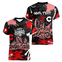 Personalized Colorado Garden Of The Gods Women V-Neck T-Shirt Urban Graffiti Paint Splatter Street Art