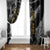 Golden Dragon and Bowling Ball Design Window Curtain with Marble Stone Texture and Custom Team Name Text - Wonder Print Shop