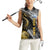 Golden Dragon and Bowling Ball Design Women Sleeveless Polo Shirt with Marble Stone Texture and Custom Team Name Text - Wonder Print Shop