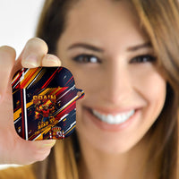 Spain Football Road To Championship AirPods Case Bull Mascot Flying Soccer Ball - Dynamic Speed Stripes