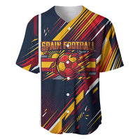 Spain Football Road To Championship Baseball Jersey Bull Mascot Flying Soccer Ball - Dynamic Speed Stripes