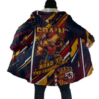 Spain Football Road To Championship Cloak Bull Mascot Flying Soccer Ball - Dynamic Speed Stripes