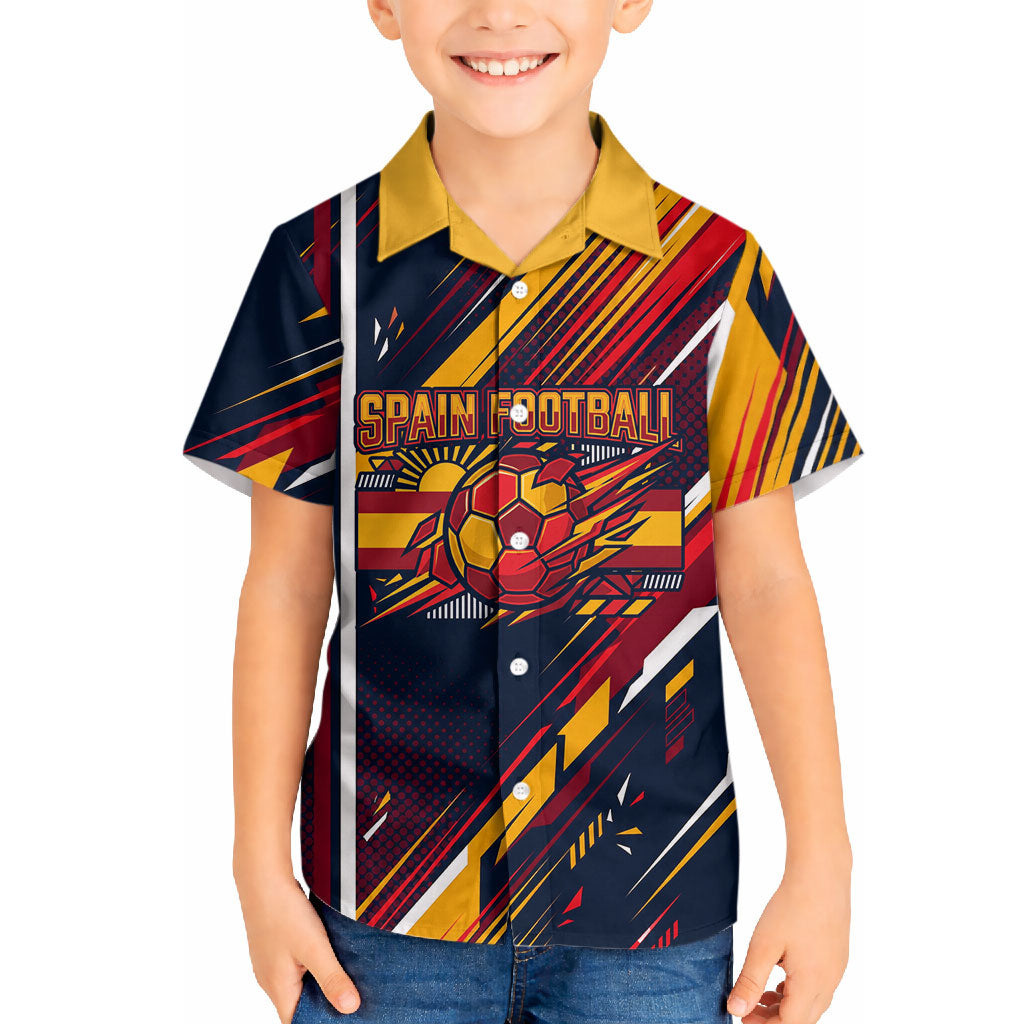 Spain Football Road To Championship Hawaiian Shirt Bull Mascot Flying Soccer Ball - Dynamic Speed Stripes