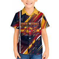 Spain Football Road To Championship Hawaiian Shirt Bull Mascot Flying Soccer Ball - Dynamic Speed Stripes