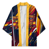 Spain Football Road To Championship Kimono Bull Mascot Flying Soccer Ball - Dynamic Speed Stripes