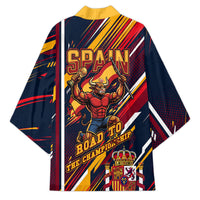Spain Football Road To Championship Kimono Bull Mascot Flying Soccer Ball - Dynamic Speed Stripes