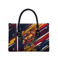 Spain Football Road To Championship Leather Bag Bull Mascot Flying Soccer Ball - Dynamic Speed Stripes