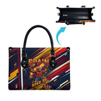 Spain Football Road To Championship Leather Bag Bull Mascot Flying Soccer Ball - Dynamic Speed Stripes