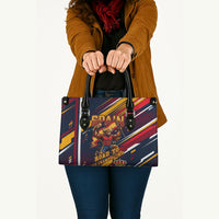 Spain Football Road To Championship Leather Bag Bull Mascot Flying Soccer Ball - Dynamic Speed Stripes