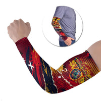 Spain Football Rule The Pitch Arm Sleeves Urban Graffiti Soccer Player Flaming Ball