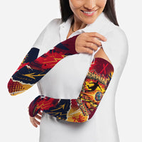 Spain Football Rule The Pitch Arm Sleeves Urban Graffiti Soccer Player Flaming Ball