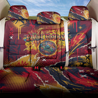 Spain Football Rule The Pitch Back Car Seat Cover Urban Graffiti Soccer Player Flaming Ball