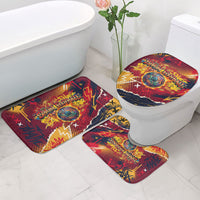 Spain Football Rule The Pitch Bathroom Set Urban Graffiti Soccer Player Flaming Ball