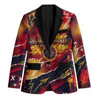 Spain Football Rule The Pitch Blazer Urban Graffiti Soccer Player Flaming Ball
