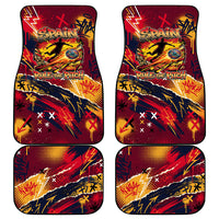 Spain Football Rule The Pitch Car Mats Urban Graffiti Soccer Player Flaming Ball