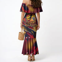 Spain Football Rule The Pitch Mermaid Dress Urban Graffiti Soccer Player Flaming Ball