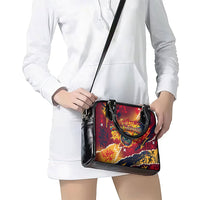 Spain Football Rule The Pitch Shoulder Handbag Urban Graffiti Soccer Player Flaming Ball