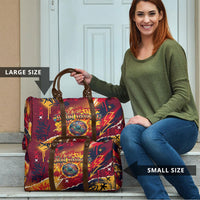 Spain Football Rule The Pitch Travel Bag Urban Graffiti Soccer Player Flaming Ball