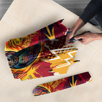 Spain Football Rule The Pitch Umbrella Urban Graffiti Soccer Player Flaming Ball