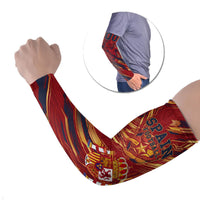 Personalized Spain Football Arm Sleeves Spanish Shield Bull Mascot