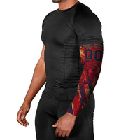 Personalized Spain Football Arm Sleeves Spanish Shield Bull Mascot