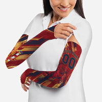 Personalized Spain Football Arm Sleeves Spanish Shield Bull Mascot