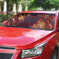Personalized Spain Football Auto Sun Shade Spanish Shield Bull Mascot