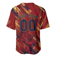 Personalized Spain Football Baseball Jersey Spanish Shield Bull Mascot
