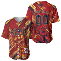 Personalized Spain Football Baseball Jersey Spanish Shield Bull Mascot