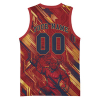 Personalized Spain Football Basketball Jersey Spanish Shield Bull Mascot