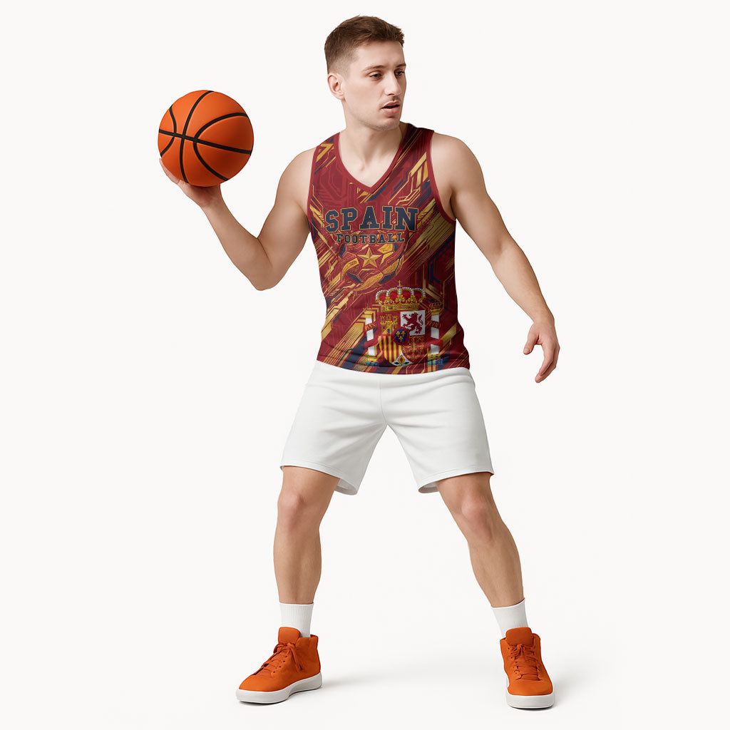 Personalized Spain Football Basketball Jersey Spanish Shield Bull Mascot