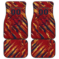 Personalized Spain Football Car Mats Spanish Shield Bull Mascot