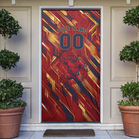Personalized Spain Football Door Cover Spanish Shield Bull Mascot