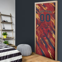 Personalized Spain Football Door Cover Spanish Shield Bull Mascot
