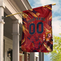 Personalized Spain Football Garden Flag Spanish Shield Bull Mascot