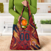 Personalized Spain Football Grocery Bag Spanish Shield Bull Mascot