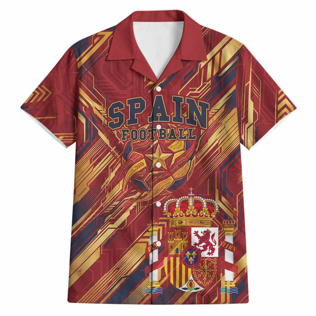 Personalized Spain Football Hawaiian Shirt Spanish Shield Bull Mascot