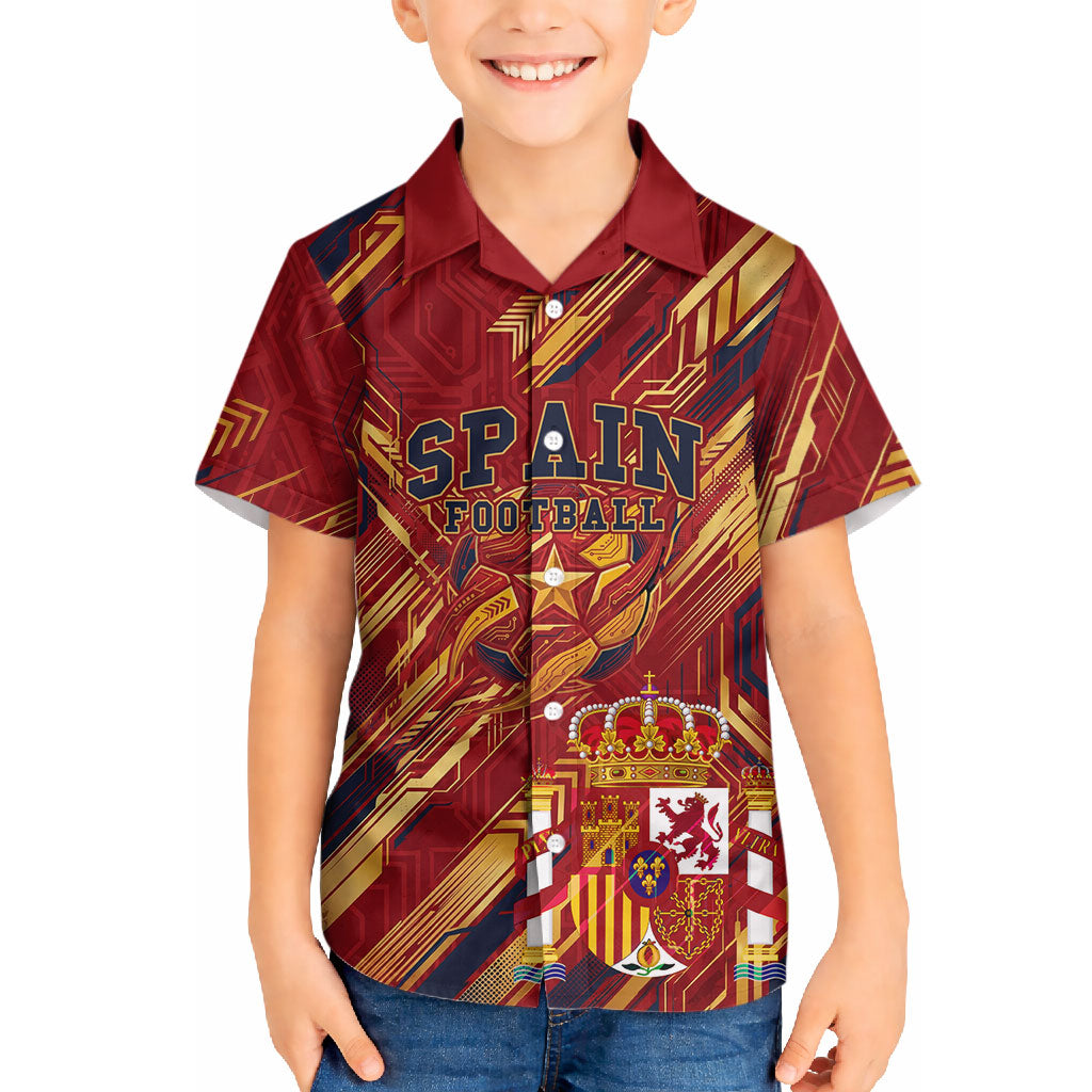 Personalized Spain Football Hawaiian Shirt Spanish Shield Bull Mascot